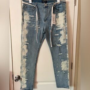 THRT Distressed Blue Jeans for Men